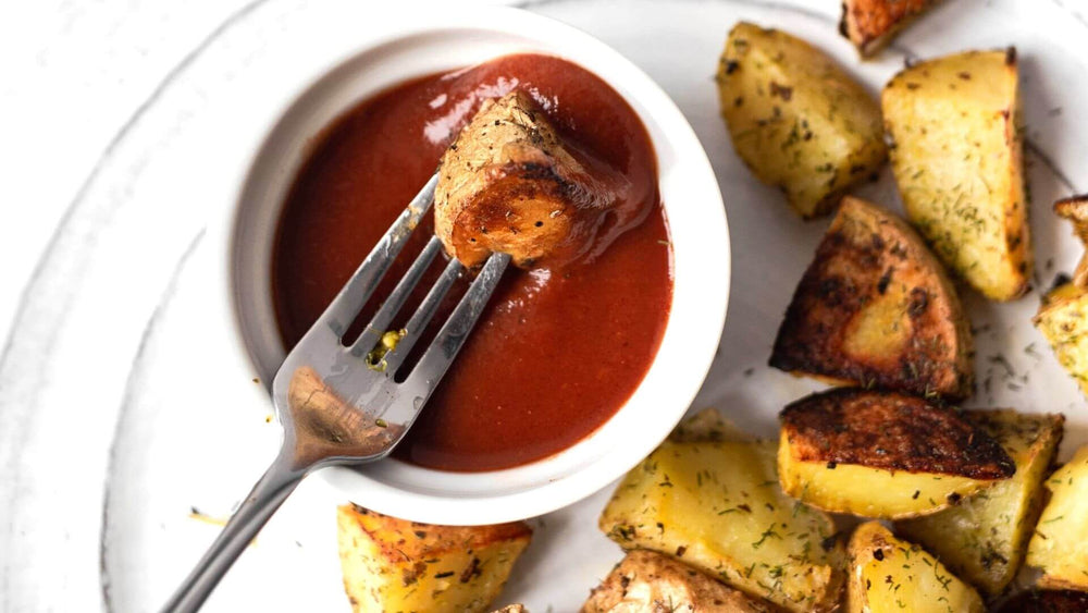 Crispy Roasted Potatoes with Ketchup