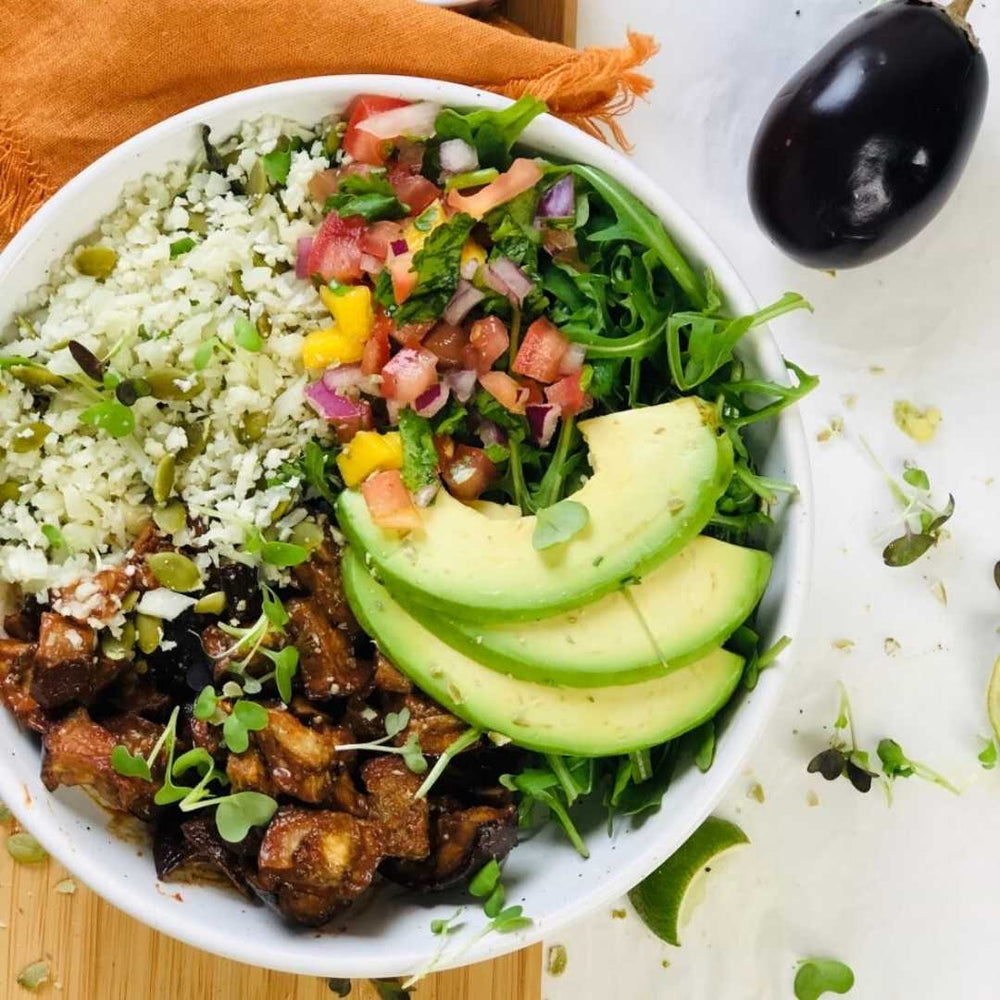 Whole30 BBQ Bowl with Eggplant