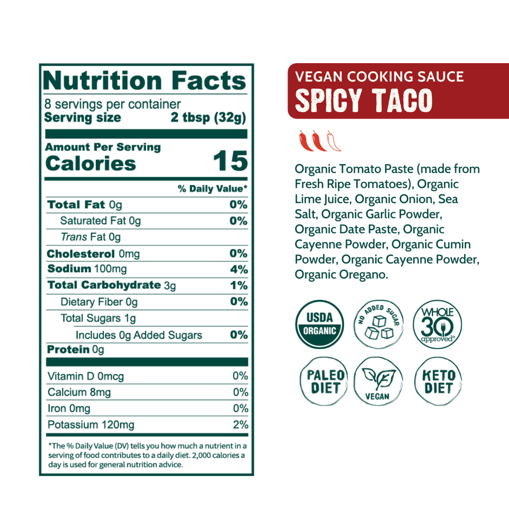 
                  
                    Load image into Gallery viewer, organic taco sauce, taco sauce, keto taco sauce, whole30 taco sauce, paleo taco sauce, vegan taco sauce, mexican sauce, organic mexican sauce, keto mexican sauce, paleo mexican sauce, vegan mexican sauce, paleo mexican sauce, enchilada sauce, organic enchilada sauce, keto enchilada sauce, vegan enchilada sauce
                  
                